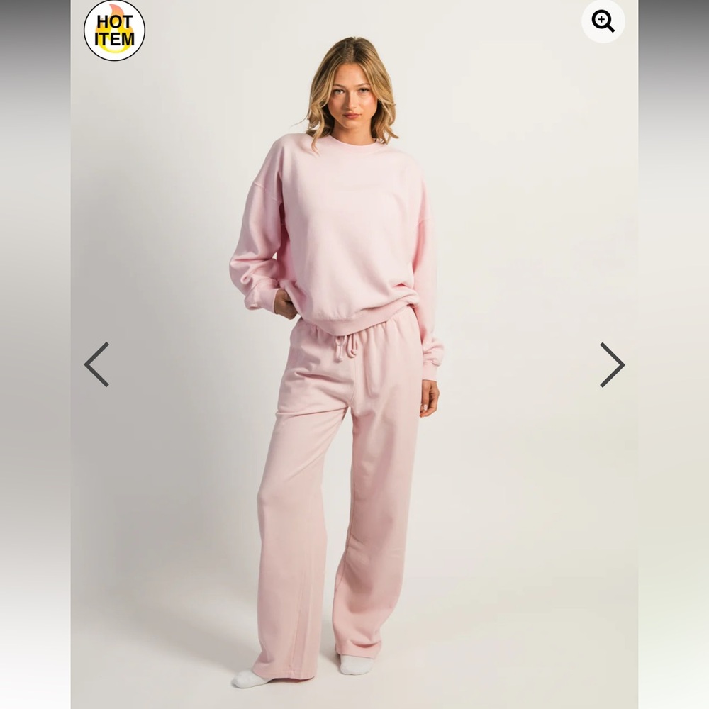 Harlow Pink Straight Leg Sweatpant